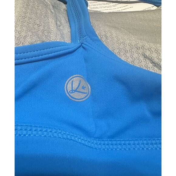Colorskin Women’s Blue Sports Bra Removable Pads Yoga Medium Support Y Back XL - Picture 4 of 4